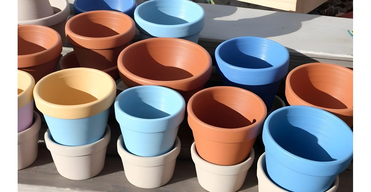 Painting Clay Pots